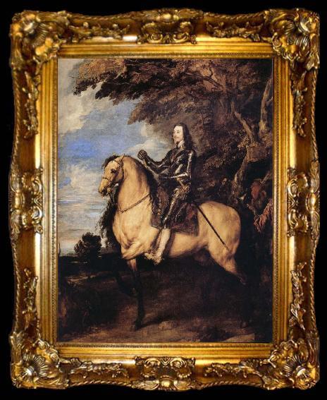 framed  Anthony Van Dyck Equestrain Portrait of Charles I, ta009-2